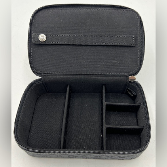 Coach Black Signature Canvas Jewelry Box - Picture 7 of 8